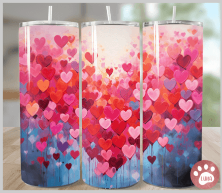 Hearts Valentines 20oz Tumbler