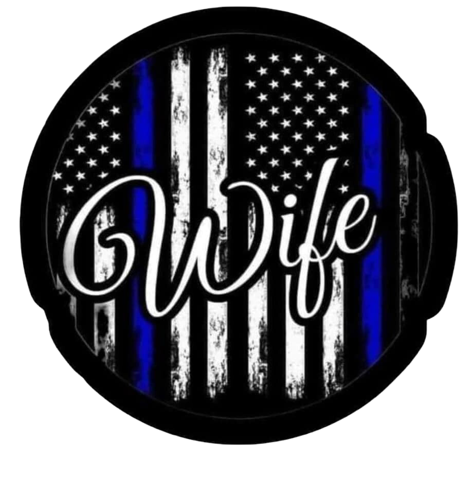 Blue Line Wife Car Coaster