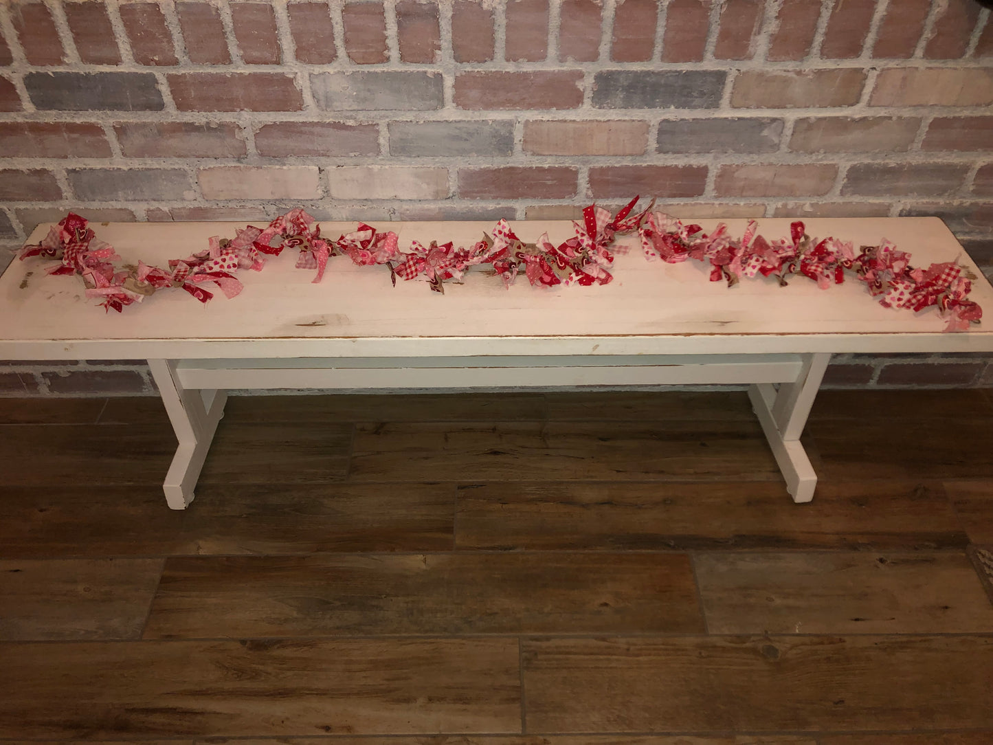 Valentines Rag Tie Garland