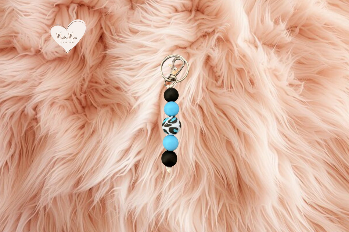 Blue Leopard Keychain