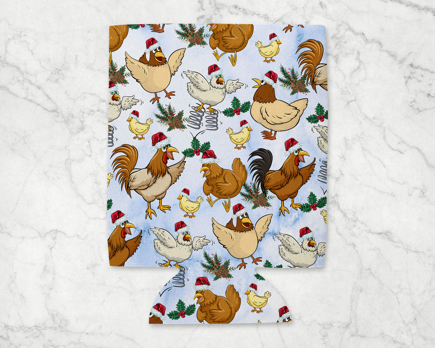 Christmas Chickens Coozie