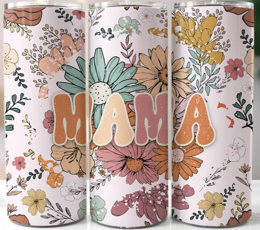 Retro Floral Mama 20oz Tumbler