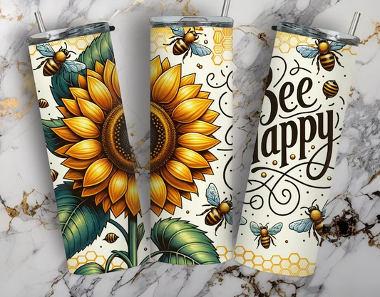 Bee Happy 20oz Tumbler