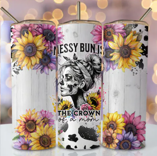 Messy Bun Crown of a Mom 20oz Tumbler