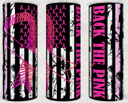 Breast Cancer Flag 20oz Tumbler