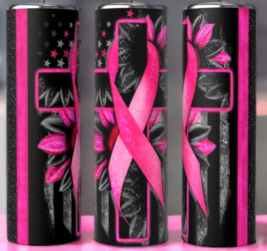 Breast Cancer Cross 20oz Tumbler