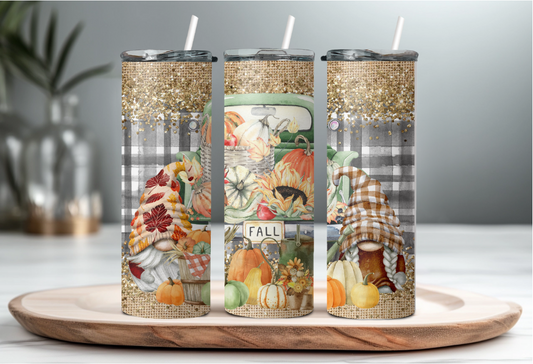 Fall Pumpkin Gnomes 20oz Tumbler