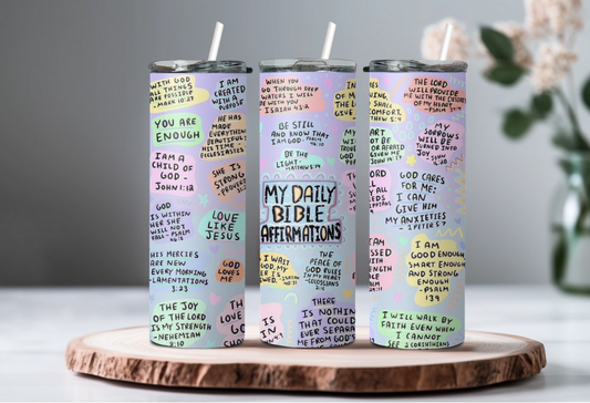 Daily Bible Affirmations 20oz Tumbler