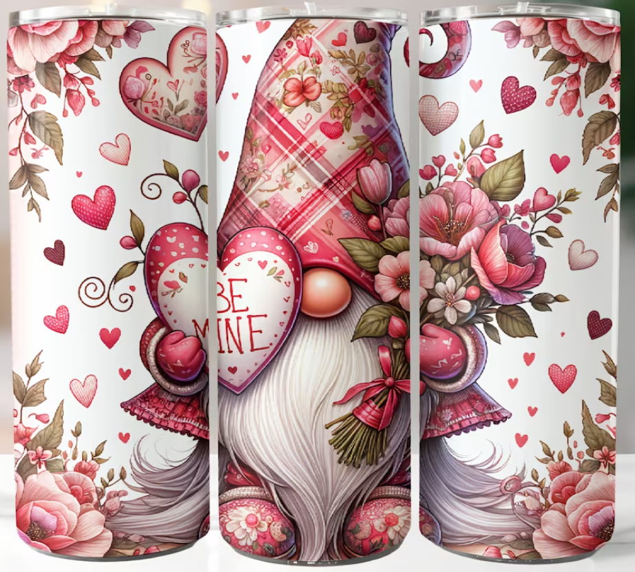 Gnome Be Mine Hearts 20oz Tumbler