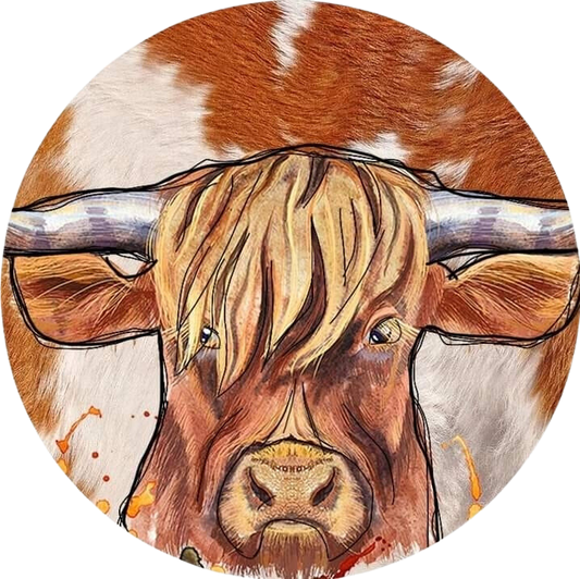 Highland Cow Car Coaster