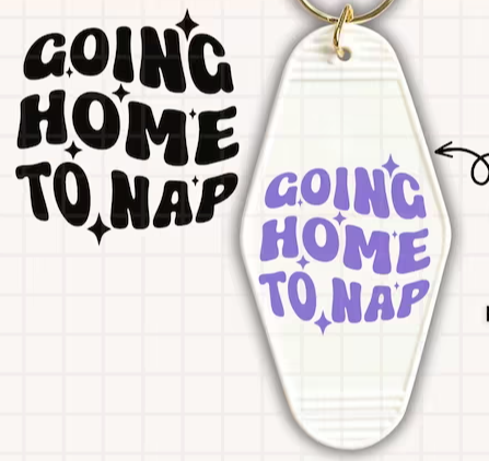 Going Home to Nap Keychain