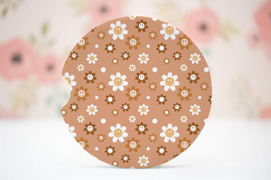 Retro Floral Car Coaster