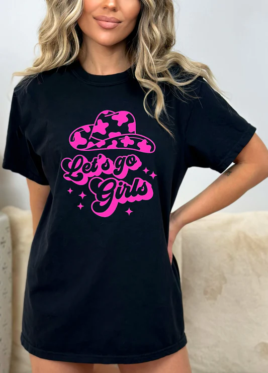 Lets go Girls Pink T-Shirt